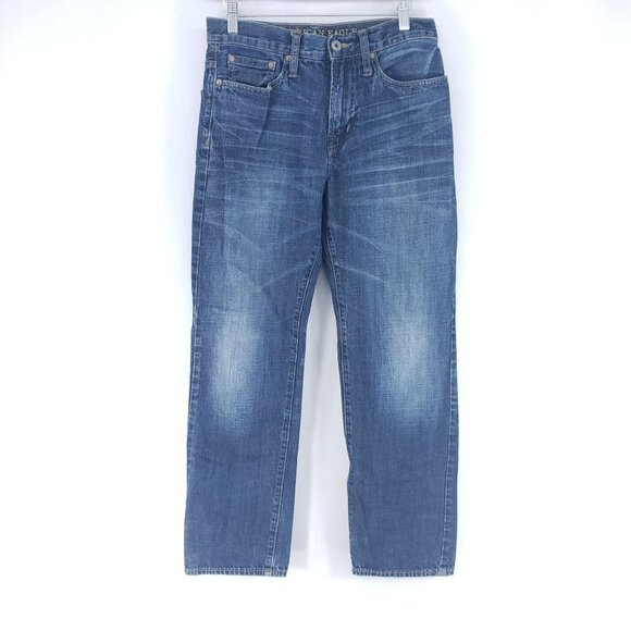 American Eagle Denim Jeans Mens Size 28/30 Relaxed Straight Blue - Picture 1 of 8